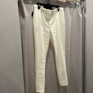 White lined dress pants.